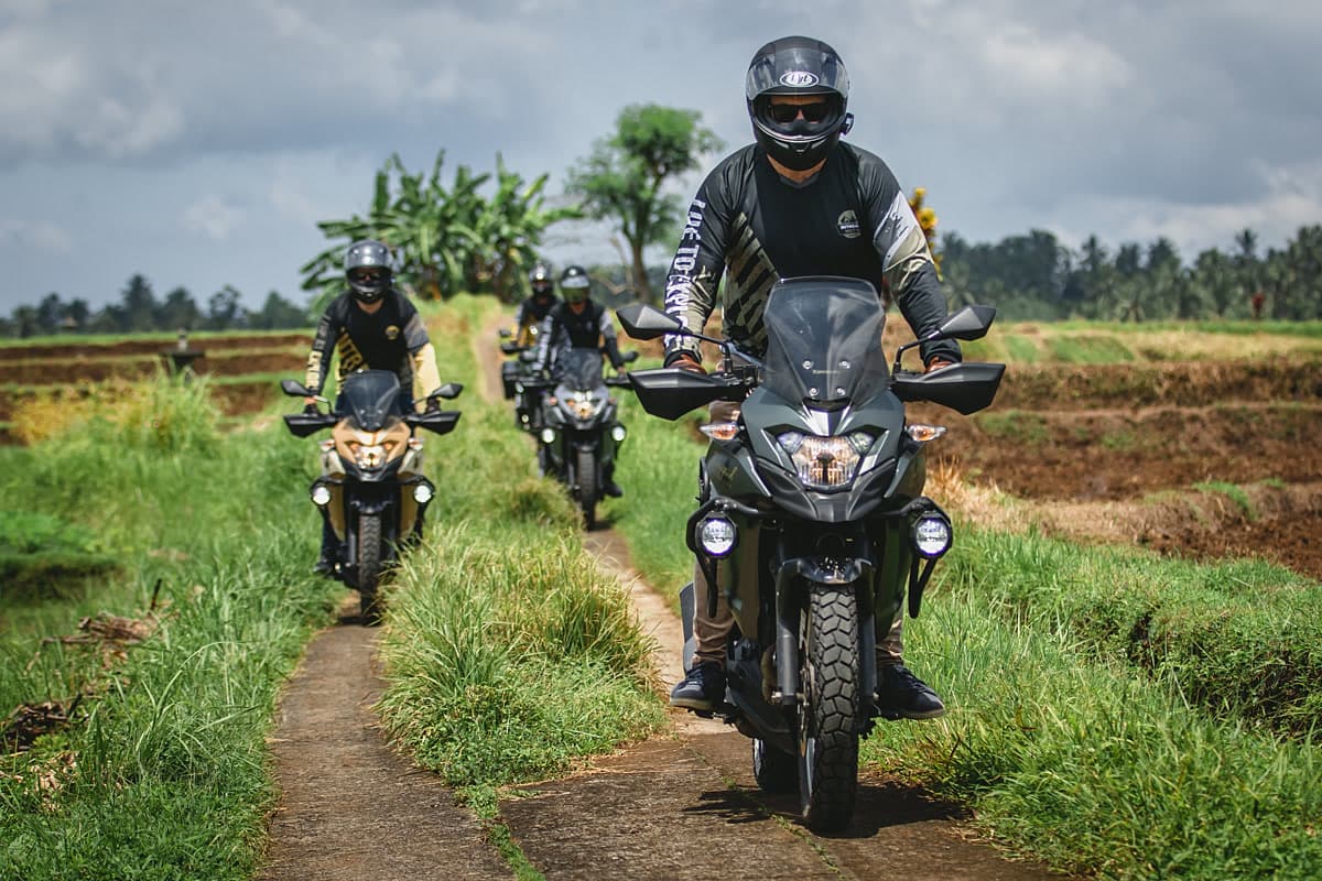 A farm track through Tabanan's rice fields